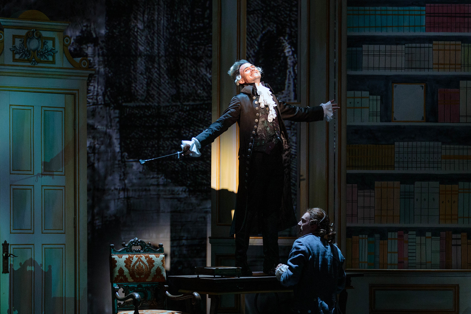 Christian Sanders as Begearss in The Ghosts of Versailles